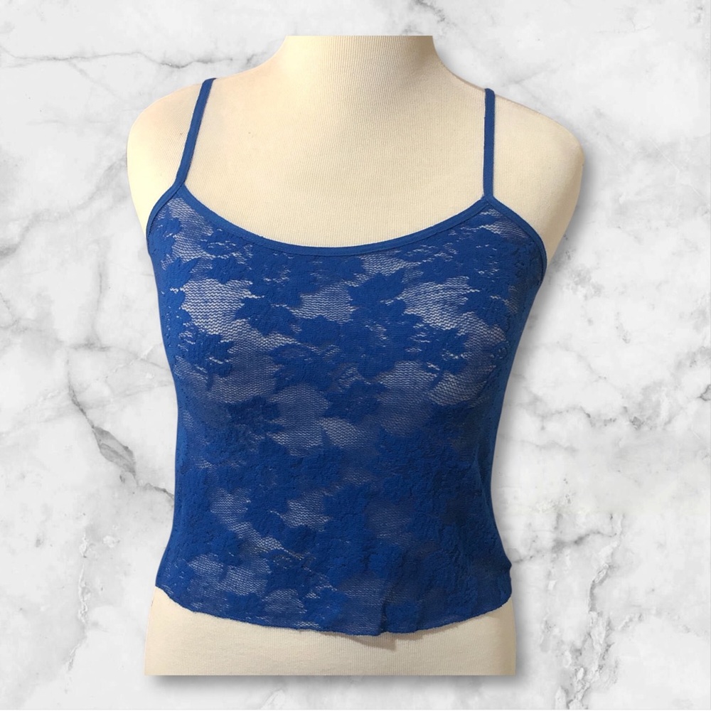 Royal Blue Sleeveless Crop Camisole